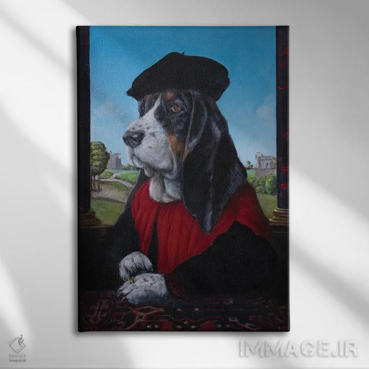 تابلو دکوراتیو جینو اثر ملیندا کوپر - نمای روبهرو روی دیوار