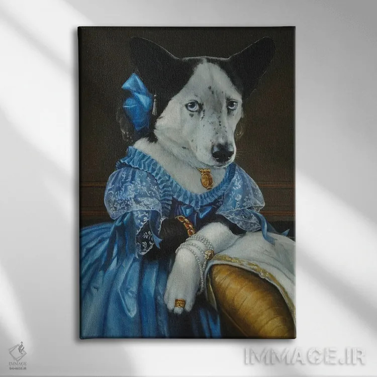 تابلو دکوراتیو فرشته اثر ملیندا کوپر - نمای روبهرو روی دیوار