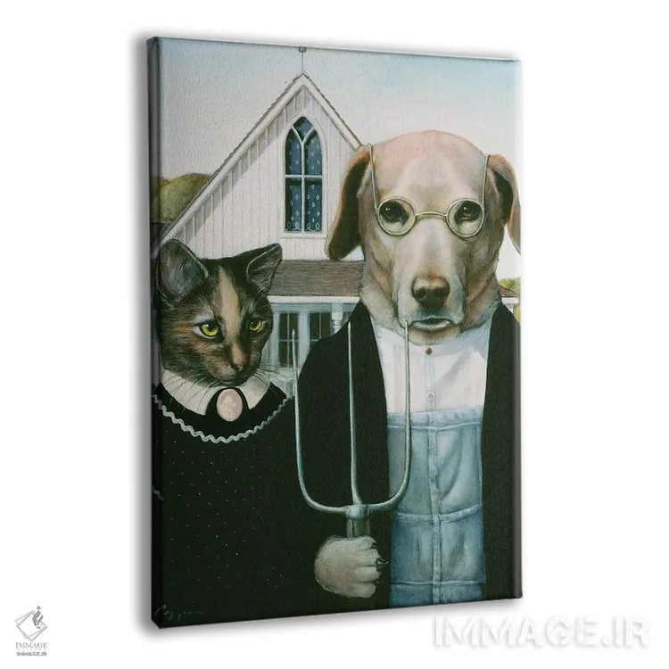 تابلو دکوراتیو کیتی و میتی اثر ملیندا کوپر - نمای پرسپکتیو محصول