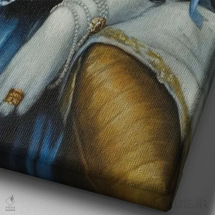 تابلو دکوراتیو فرشته اثر ملیندا کوپر - نمای نزدیک بافت بوم