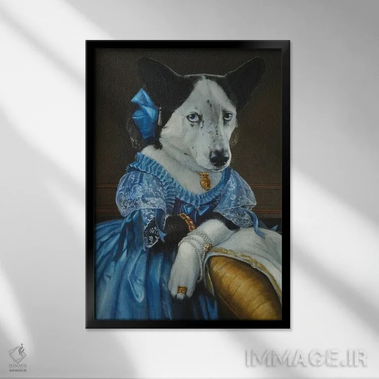 تابلو دکوراتیو فرشته اثر ملیندا کوپر - نمای قابدار مشکی