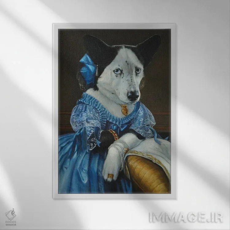 تابلو دکوراتیو فرشته اثر ملیندا کوپر - نمای قابدار سفید