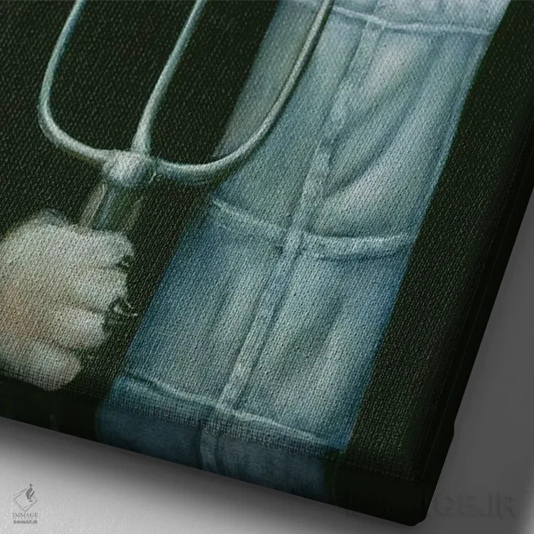 تابلو دکوراتیو کیتی و میتی اثر ملیندا کوپر - نمای نزدیک بافت بوم