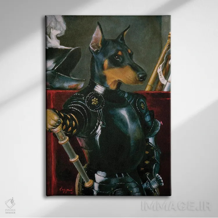 تابلو دکوراتیو شاهین اثر ملیندا کوپر - نمای روبهرو روی دیوار