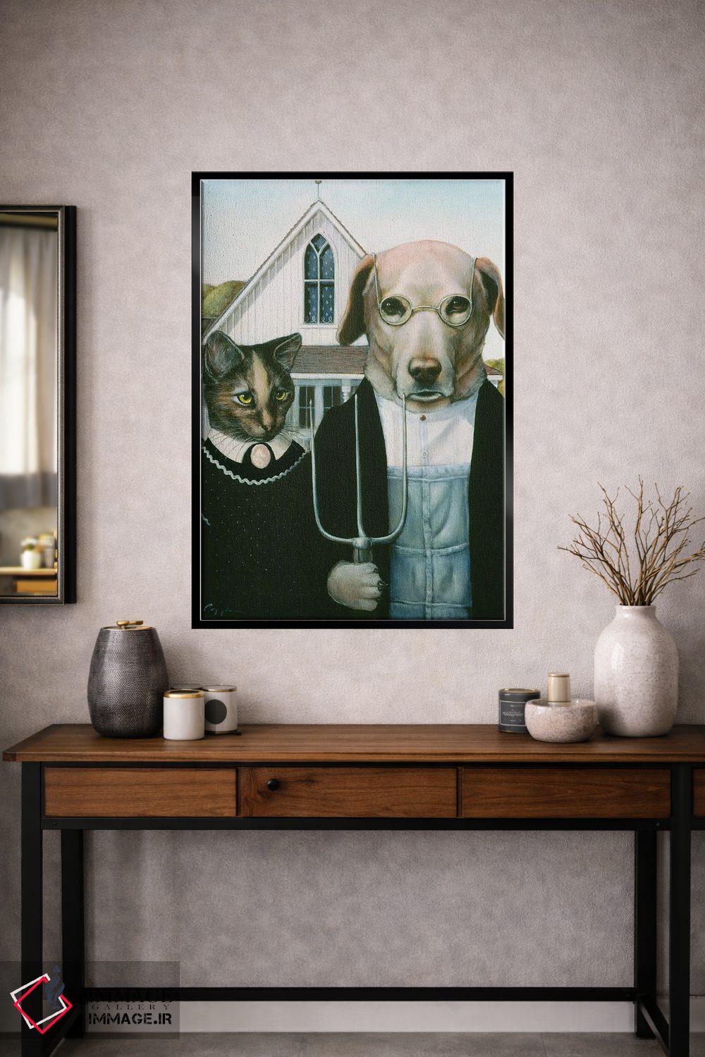 تابلو دکوراتیو کیتی و میتی اثر ملیندا کوپر - D1B