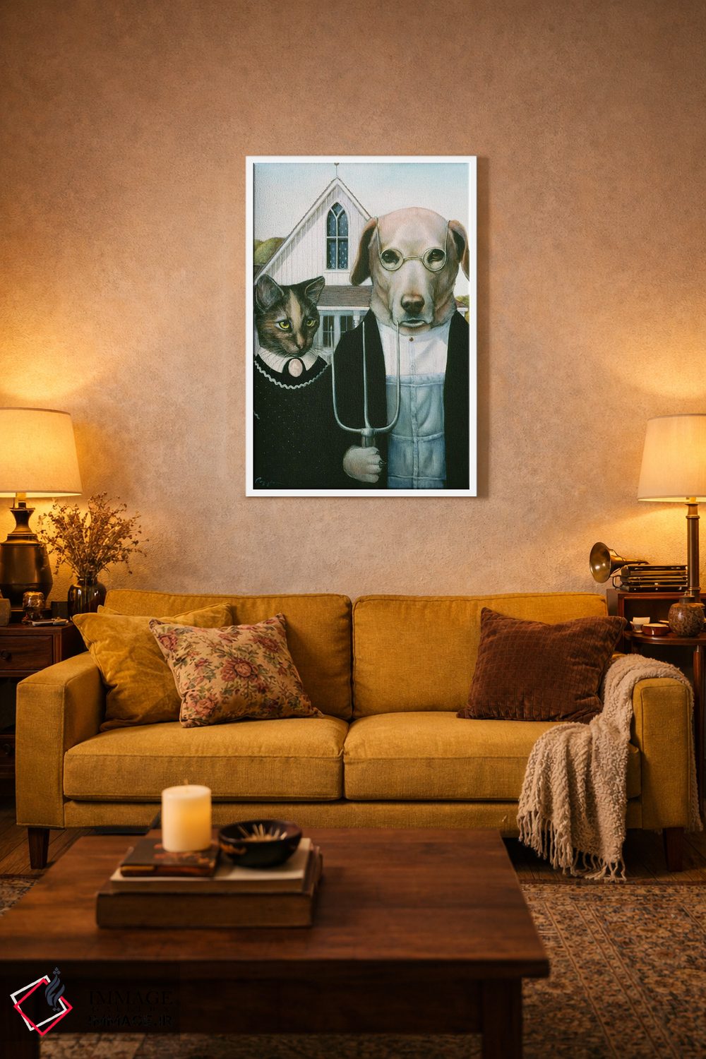 تابلو دکوراتیو کیتی و میتی اثر ملیندا کوپر - D2W