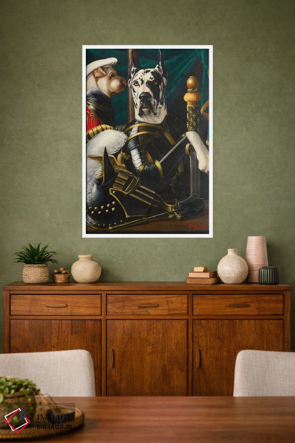 تابلو دکوراتیو هارلی و سوشی اثر ملیندا کوپر - D1W