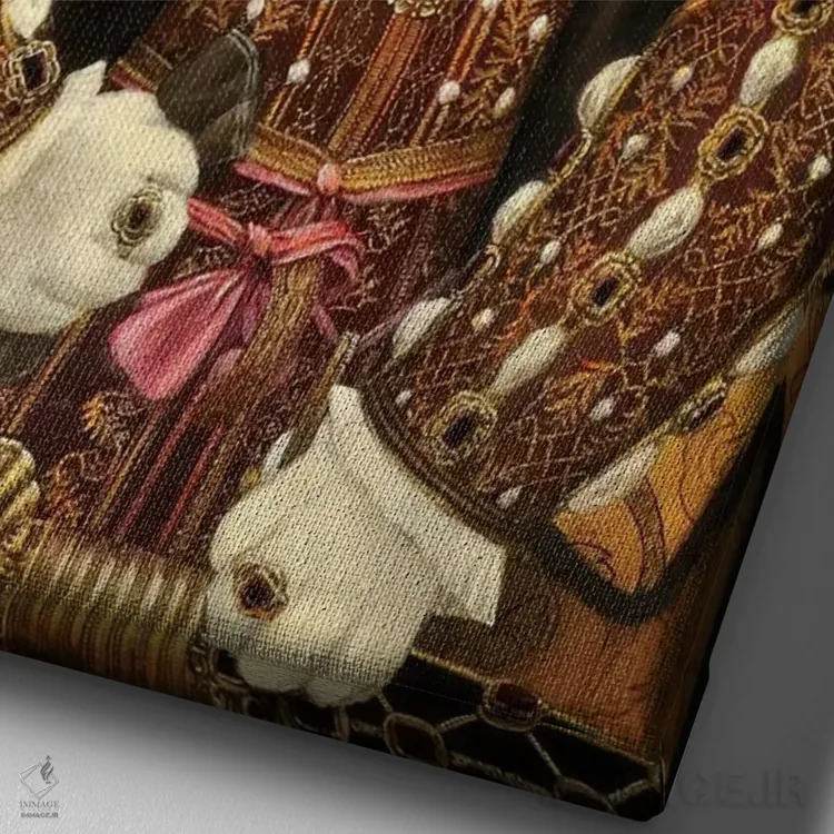 تابلو دکوراتیو بابا هشتم اثر ملیندا کوپر - نمای نزدیک بافت بوم