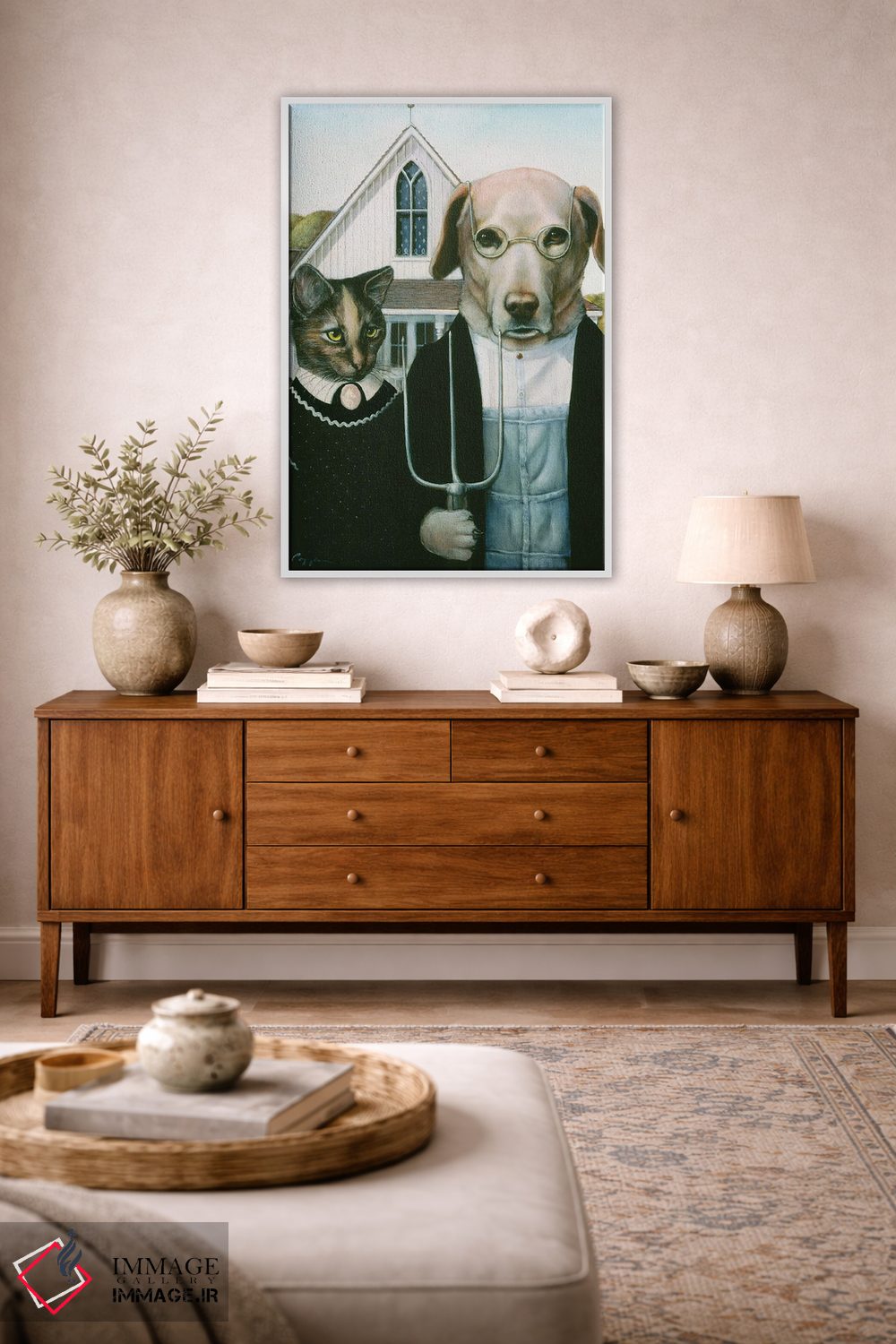 تابلو دکوراتیو کیتی و میتی اثر ملیندا کوپر - D3W