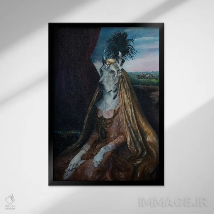 تابلو دکوراتیو آپاچی اثر ملیندا کوپر - نمای قابدار مشکی