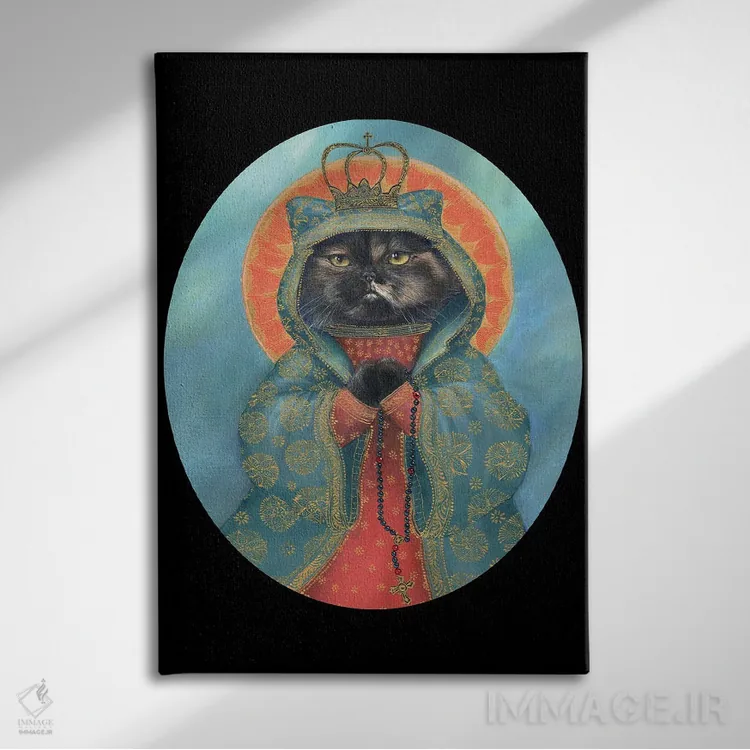 تابلو دکوراتیو نخودفرنگی شیرین اثر ملیندا کوپر - نمای روبهرو روی دیوار