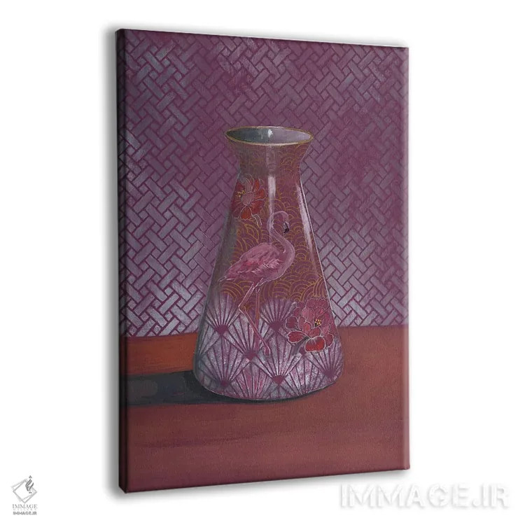 تابلو مدرن گلدان فلامینگو اثر میری اشت - نمای پرسپکتیو محصول