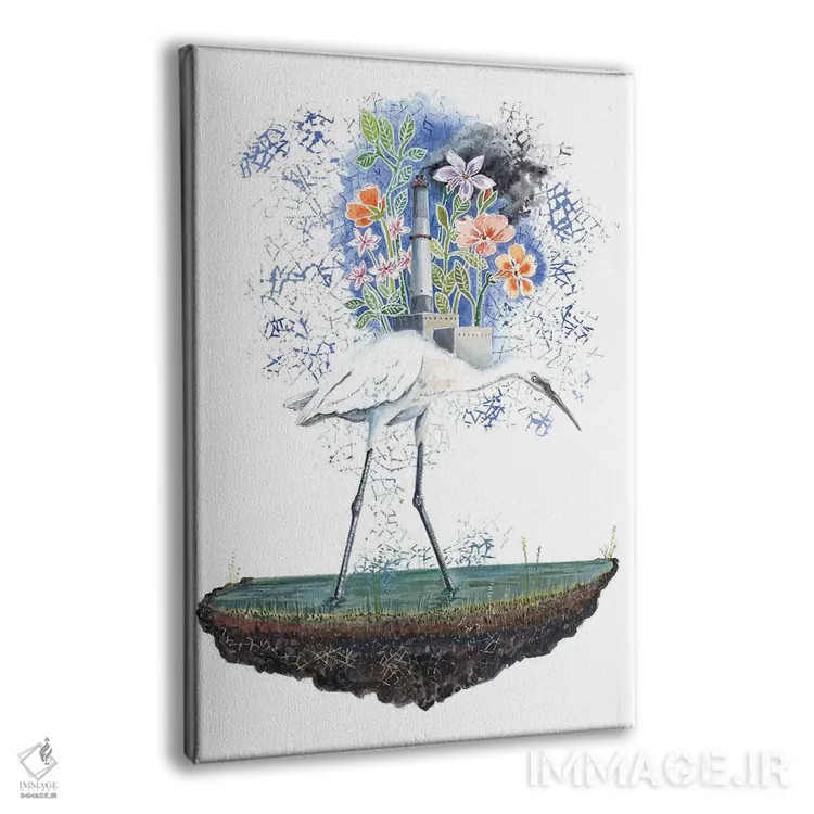 تابلو مدرن رویاهای حواصیل اثر میری اشت - نمای پرسپکتیو محصول