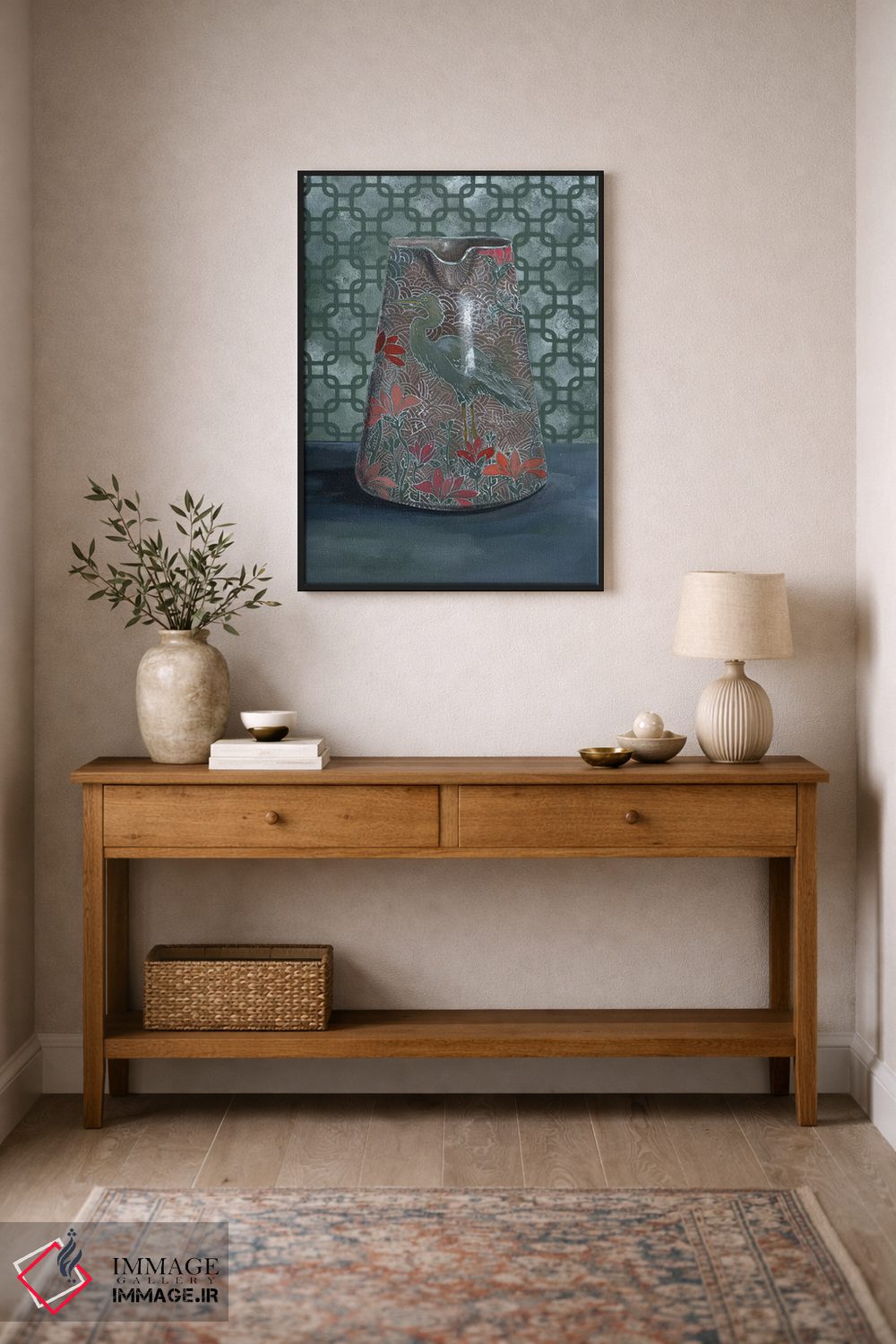 تابلو مدرن گلدان حواصیل اثر میری اشت - D2B