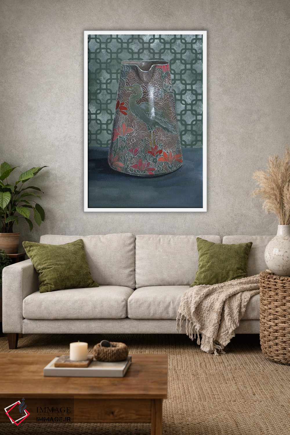 تابلو مدرن گلدان حواصیل اثر میری اشت - D1W