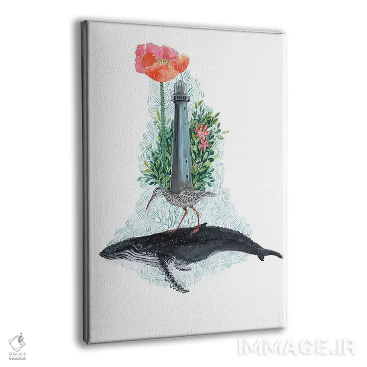 تابلو دکوراتیو رویاهای نهنگ گوژپشت اثر میری اشت - نمای پرسپکتیو محصول