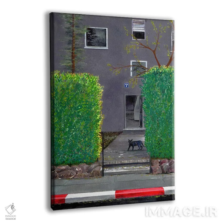 تابلو دکوراتیو گربه سیاه اثر میری اشت - نمای پرسپکتیو محصول