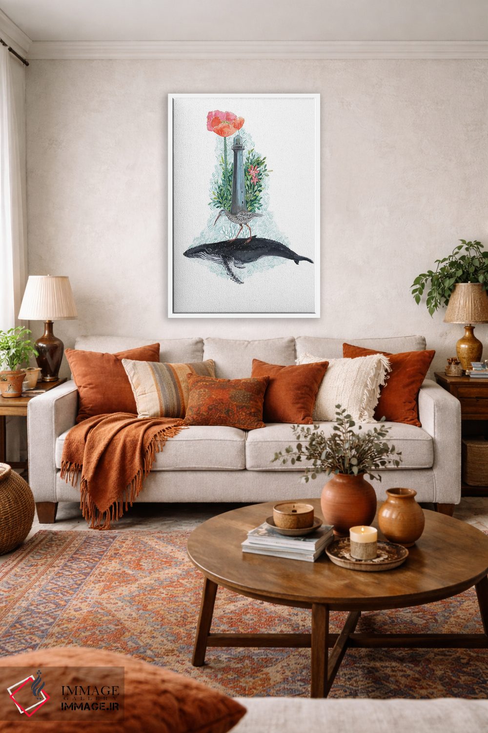 تابلو دکوراتیو رویاهای نهنگ گوژپشت اثر میری اشت - D2W