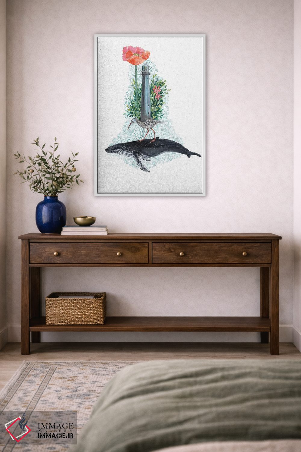 تابلو دکوراتیو رویاهای نهنگ گوژپشت اثر میری اشت - D3W