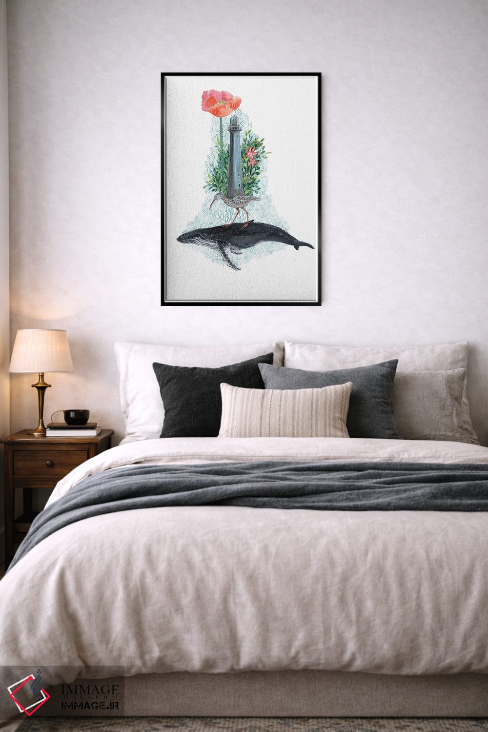 تابلو دکوراتیو رویاهای نهنگ گوژپشت اثر میری اشت - D6B