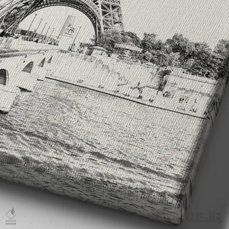 تابلو دکوراتیو پاریس، با اولین سلام دلباخته ات شدم اثر ملانی ویولا - نمای نزدیک بافت بوم