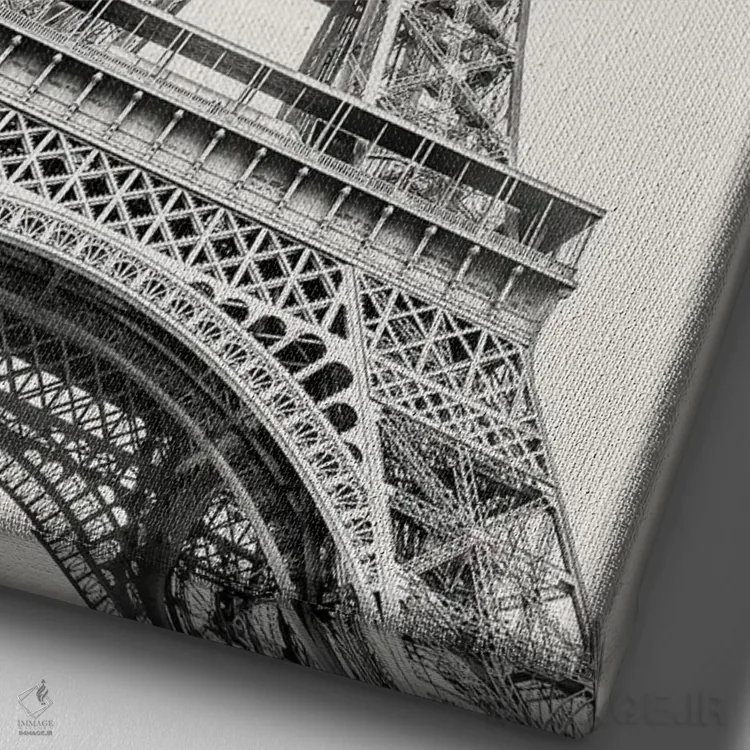 تابلو دکوراتیو برج ایفل رمانتیک اثر ملانی ویولا - نمای نزدیک بافت بوم