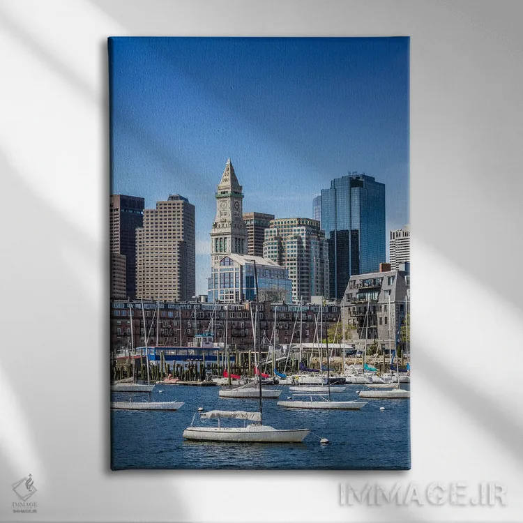 تابلو دکوراتیو نمای افق منطقه نورث اند بوستون اثر ملانی ویولا - نمای روبهرو روی دیوار