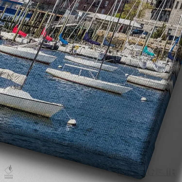 تابلو دکوراتیو نمای افق منطقه نورث اند بوستون اثر ملانی ویولا - نمای نزدیک بافت بوم