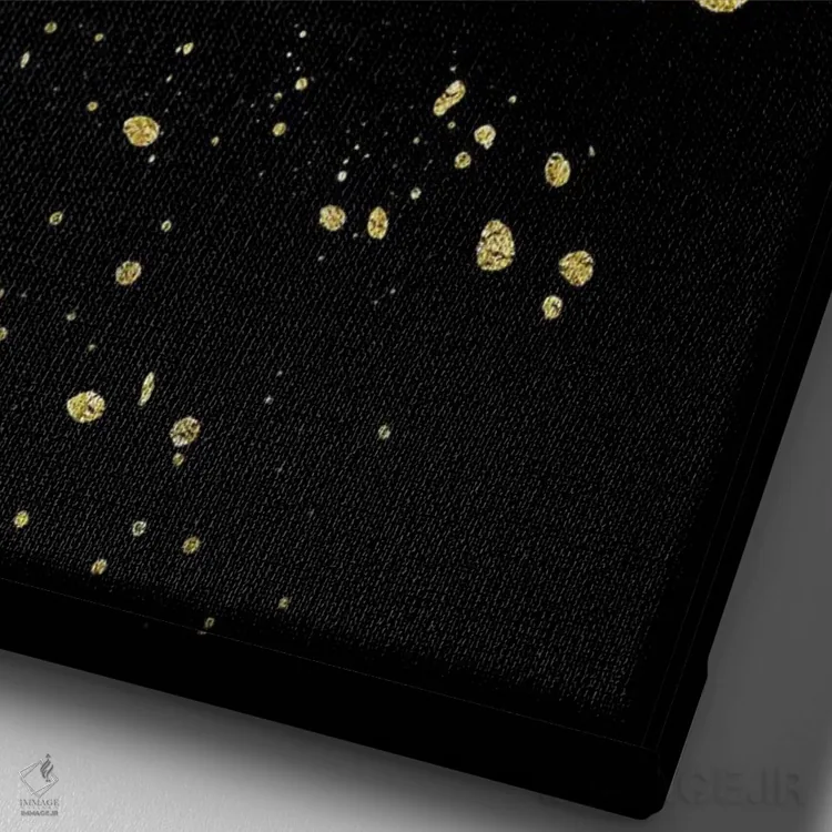 تابلو دکوراتیو طلایی؛ خاطره ها را جمع کن نه اشیا را اثر ملانی ویولا - نمای نزدیک بافت بوم