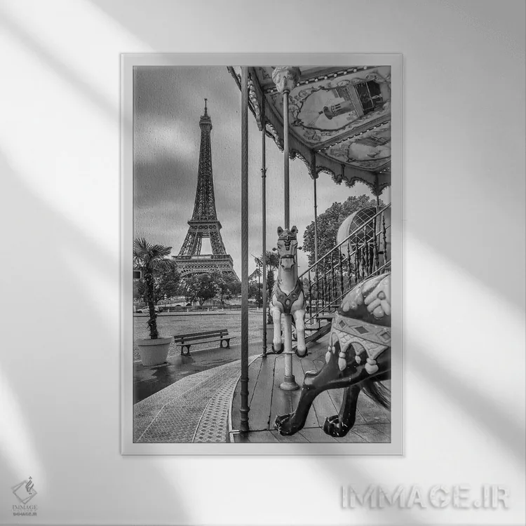 تابلو دکوراتیو پاریس معمولی اثر ملانی ویولا - نمای قابدار سفید