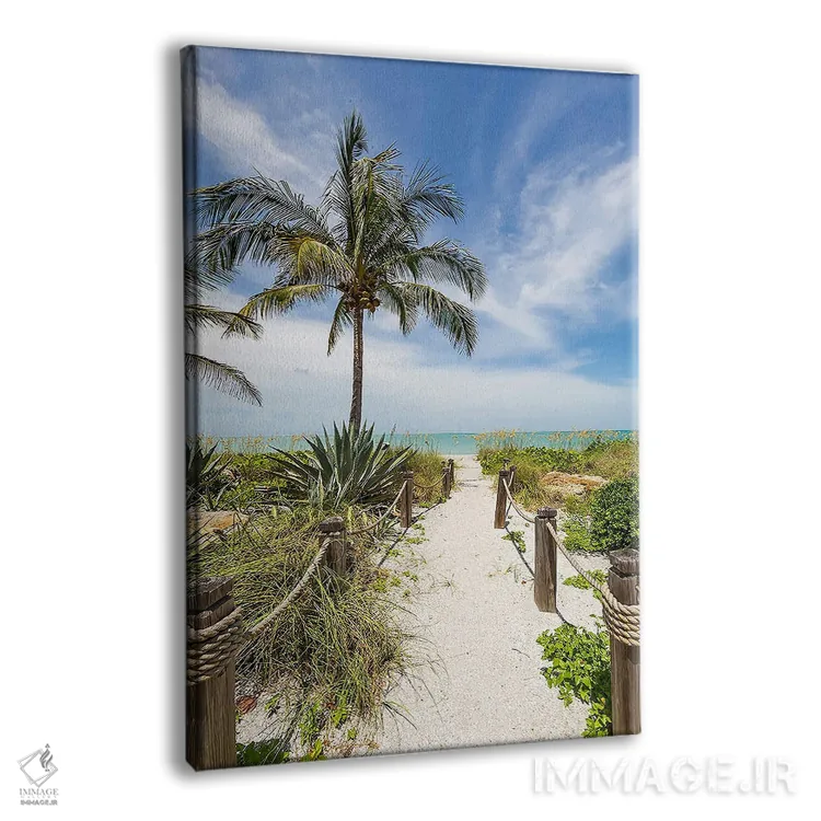 تابلو دکوراتیو مسیر شنی به سوی ساحل اثر ملانی ویولا - نمای پرسپکتیو محصول