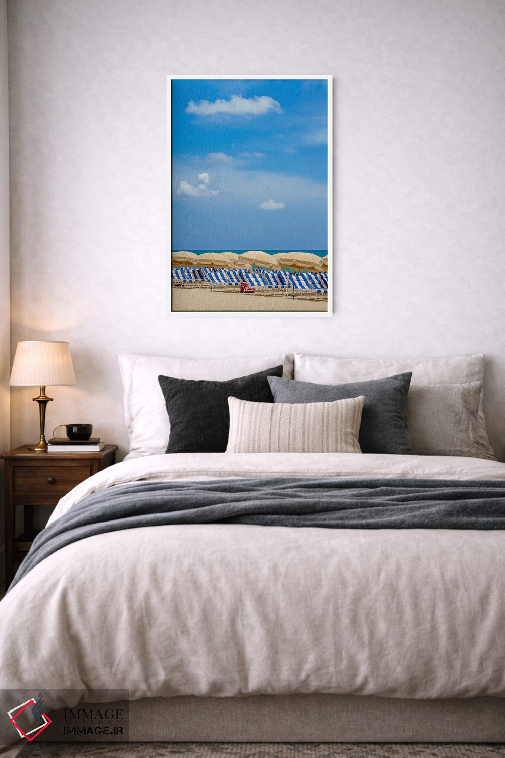 تابلو دکوراتیو صحنه ای آرامش بخش از ساحل اثر ملانی ویولا - D6W