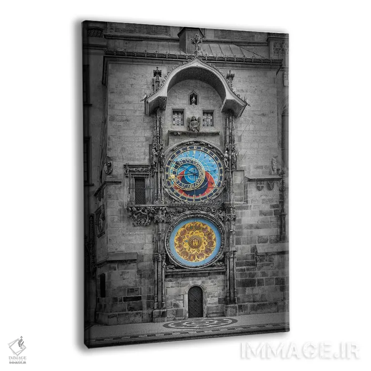 تابلو دکوراتیو ساعت اورلوی پراگ اثر ملانی ویولا - نمای پرسپکتیو محصول