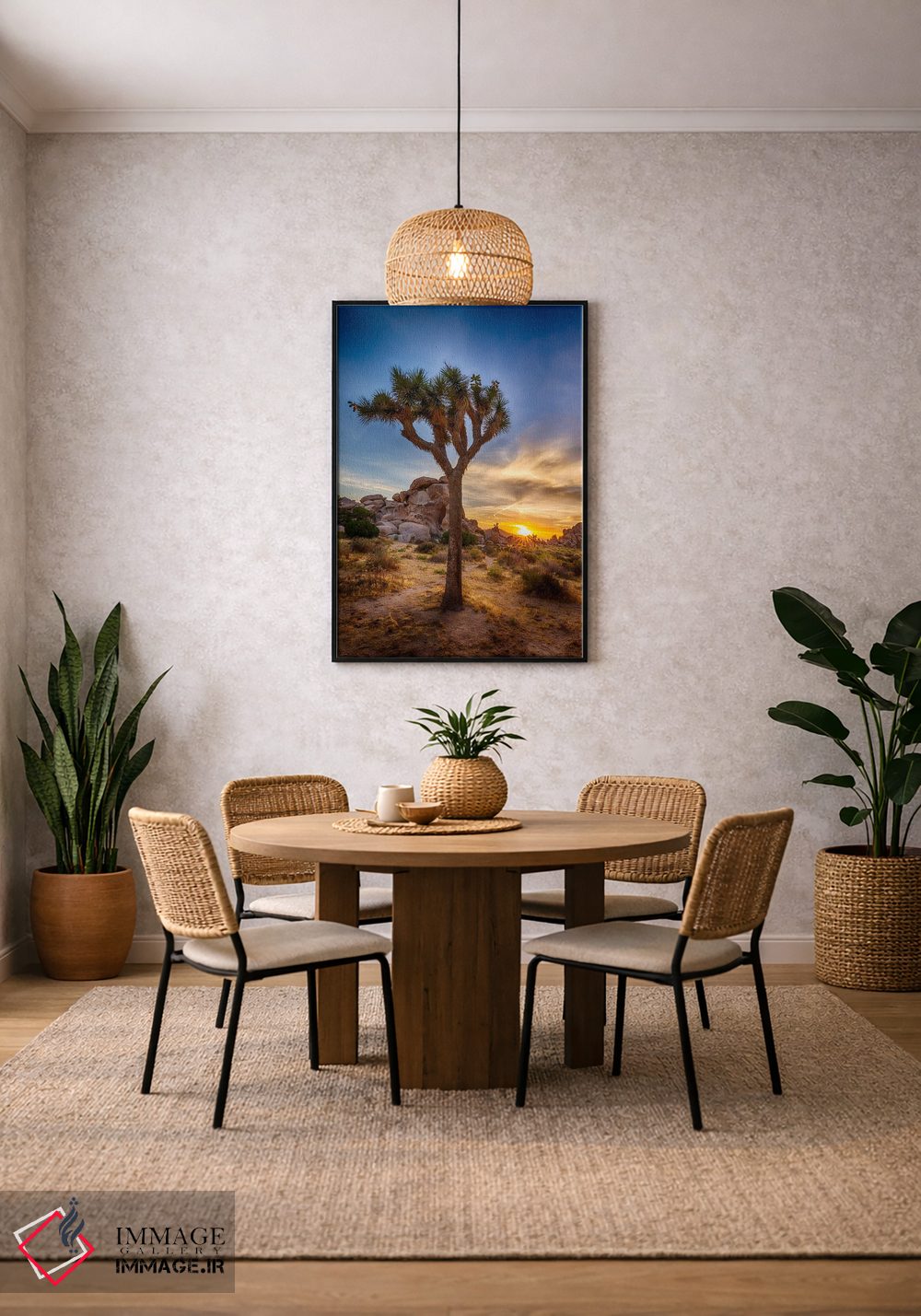 تابلو دکوراتیو غروب دلنشین در پارک ملی جاشوا تری اثر ملانی ویولا - D5B