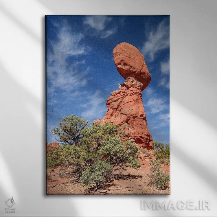 تابلو دکوراتیو صخره متعادل در پارک ملی آرچز اثر ملانی ویولا - نمای روبهرو روی دیوار