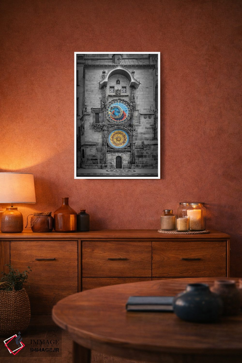 تابلو دکوراتیو ساعت اورلوی پراگ اثر ملانی ویولا - D3W