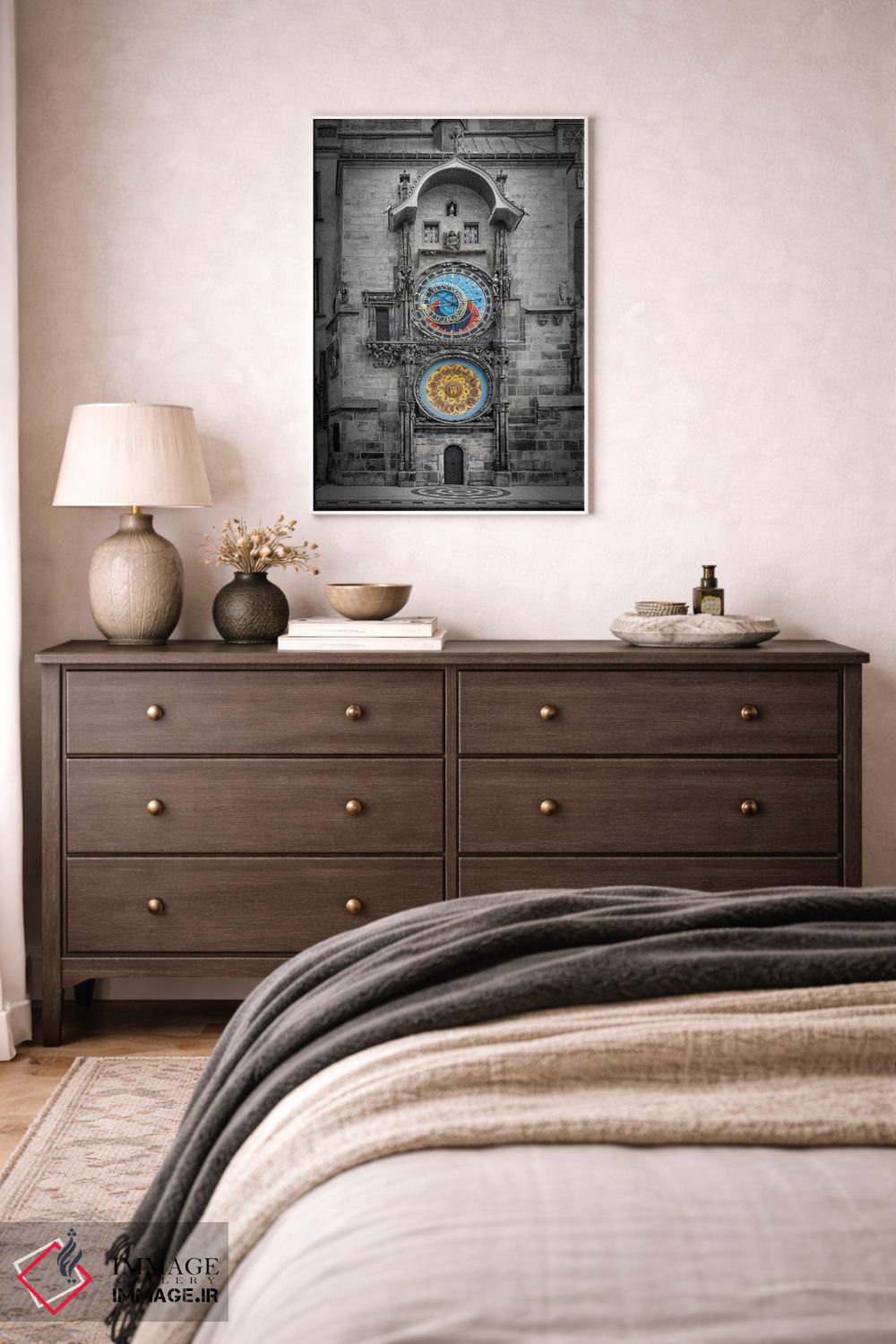 تابلو دکوراتیو ساعت اورلوی پراگ اثر ملانی ویولا - D2W