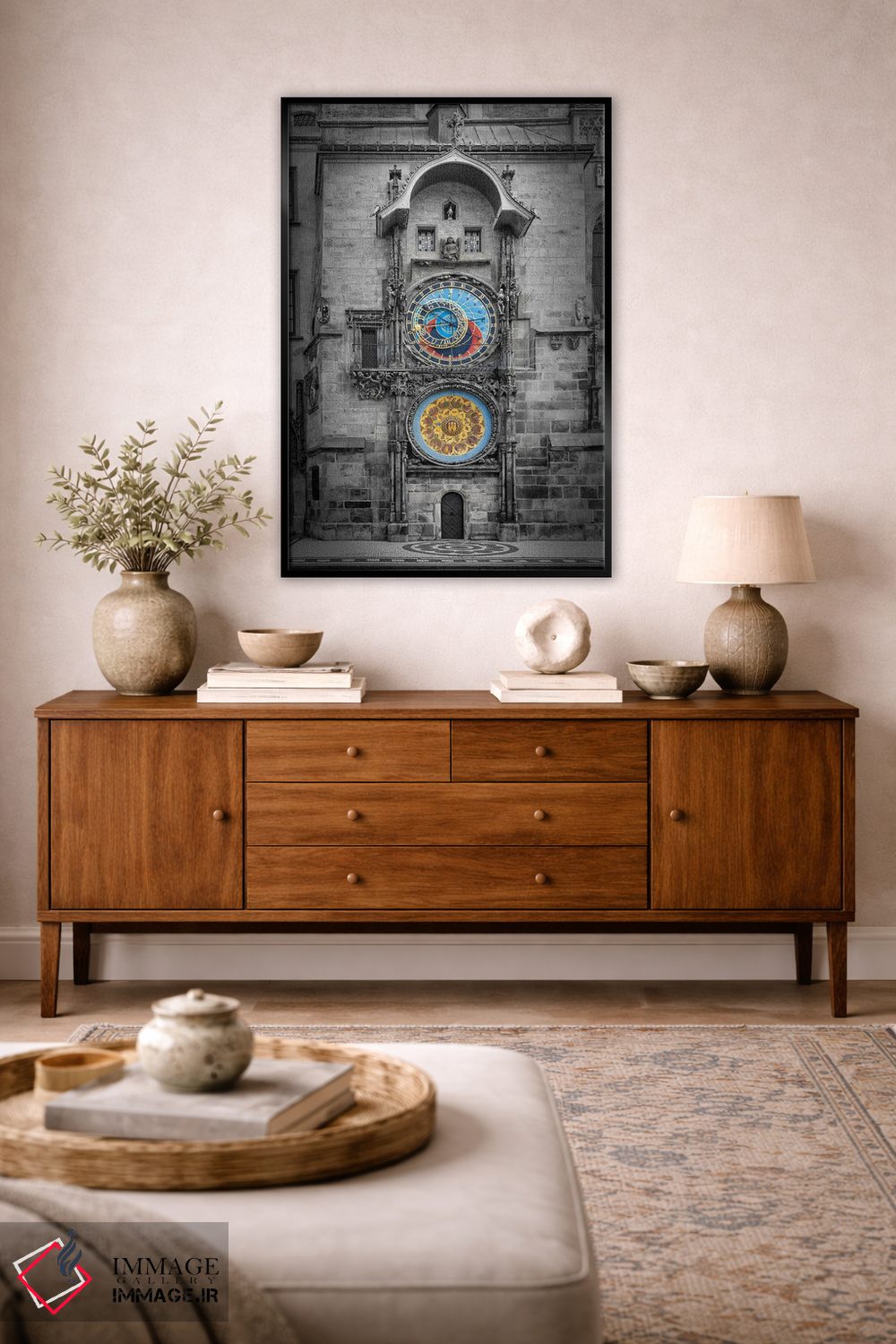 تابلو دکوراتیو ساعت اورلوی پراگ اثر ملانی ویولا - D4B