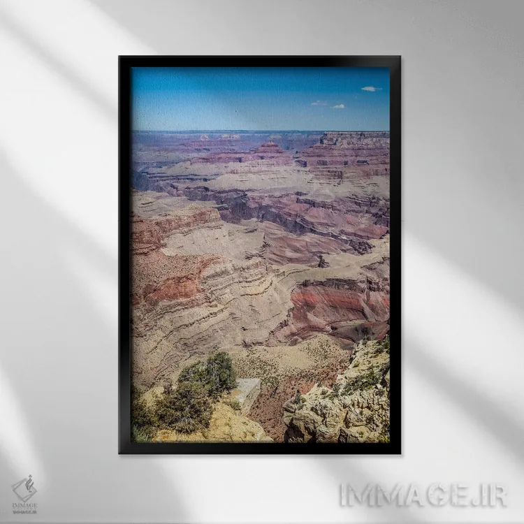 تابلو دکوراتیو برداشت هنری از گرند کنیون از نقطه موران اثر ملانی ویولا - نمای قابدار مشکی