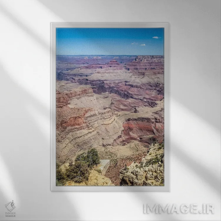 تابلو دکوراتیو برداشت هنری از گرند کنیون از نقطه موران اثر ملانی ویولا - نمای قابدار سفید