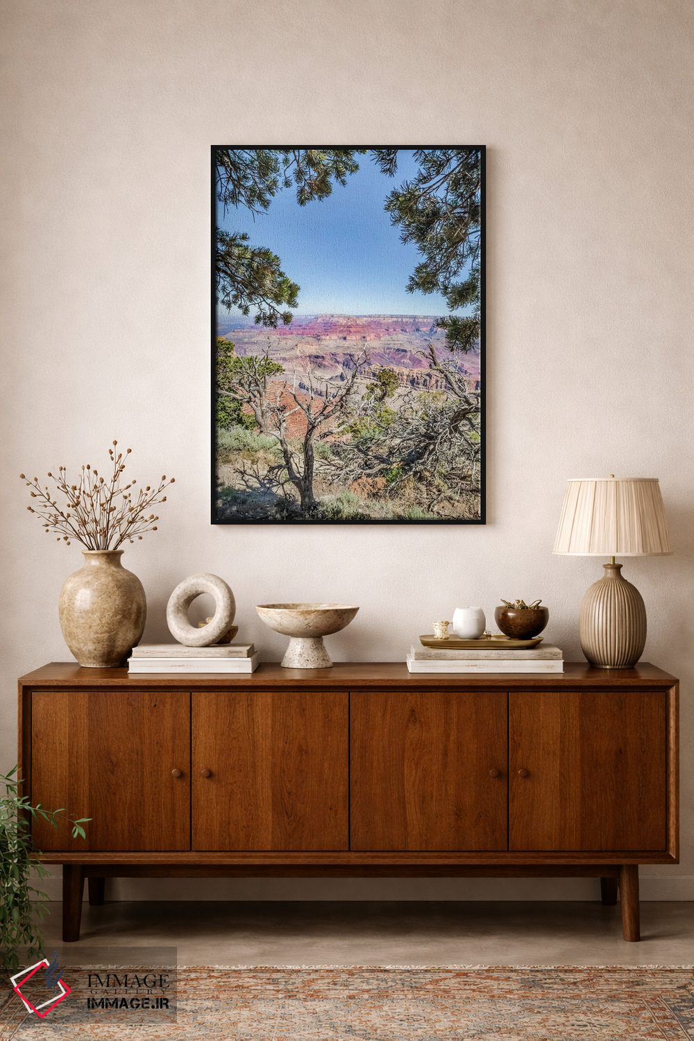 تابلو دکوراتیو برداشت هنری از گرند کنیون از نقطه ناواهو اثر ملانی ویولا - D1B