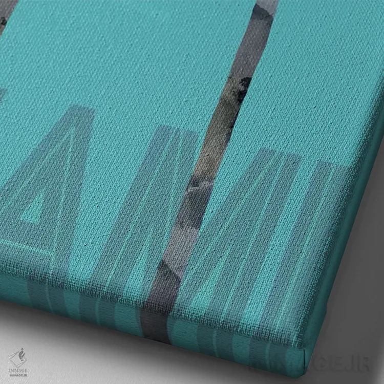 تابلو دکوراتیو نخل های میامی اثر ملانی ویولا - نمای نزدیک بافت بوم