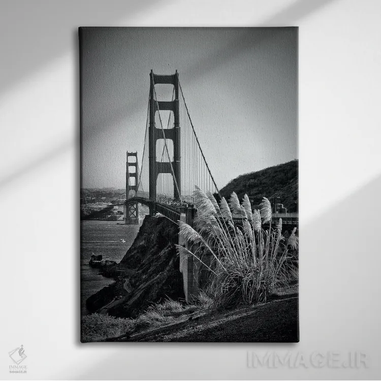 تابلو دکوراتیو پل گلدن گیت سانفرانسیسکو اثر ملانی ویولا - نمای روبهرو روی دیوار