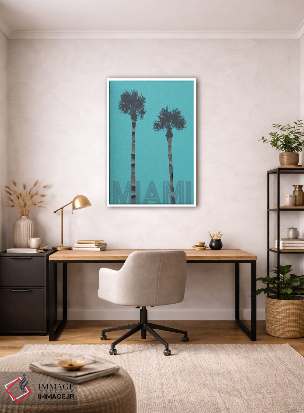 تابلو دکوراتیو نخل های میامی اثر ملانی ویولا - D3W
