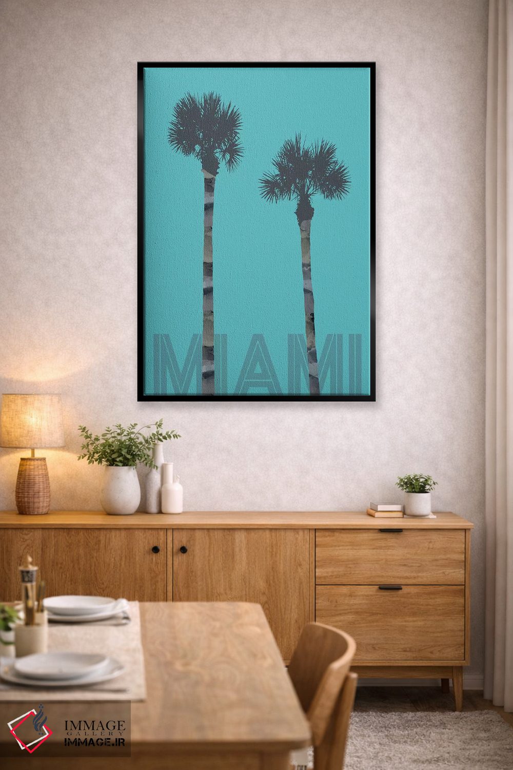 تابلو دکوراتیو نخل های میامی اثر ملانی ویولا - D4B