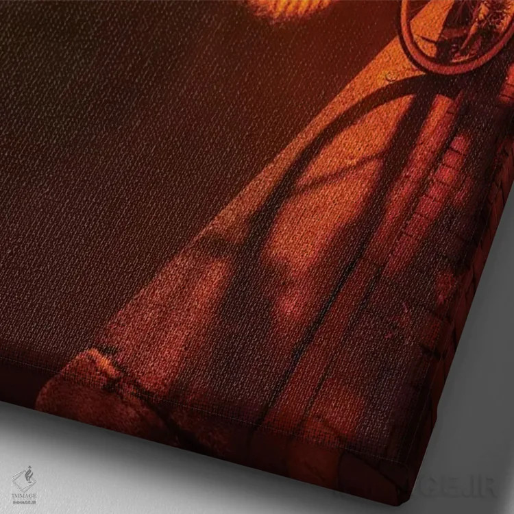 تابلو دکوراتیو منظره شب آمستردام از کایزرزخرخت اثر ملانی ویولا - نمای نزدیک بافت بوم