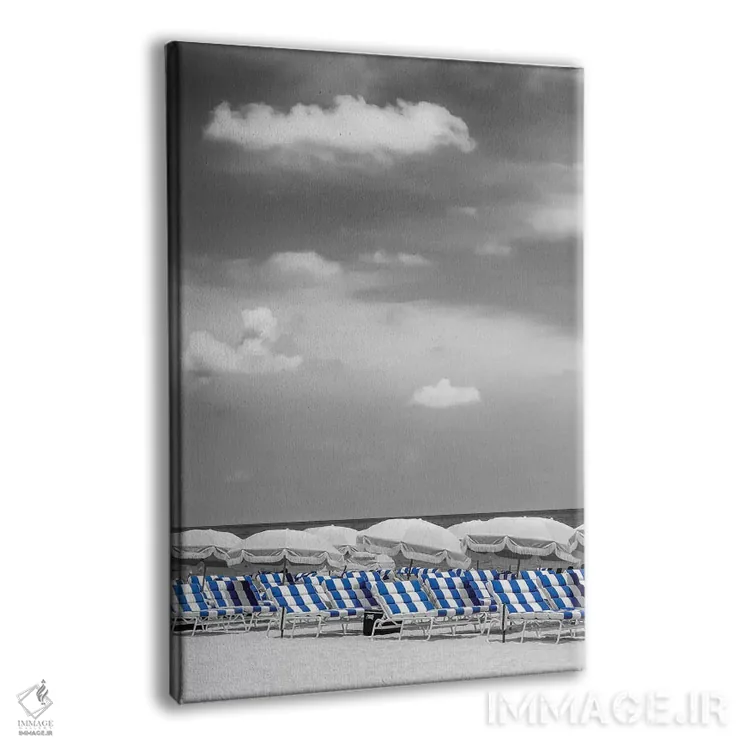 تابلو دکوراتیو صحنه ساحل با برجستگی رنگ آبی اثر ملانی ویولا - نمای پرسپکتیو محصول