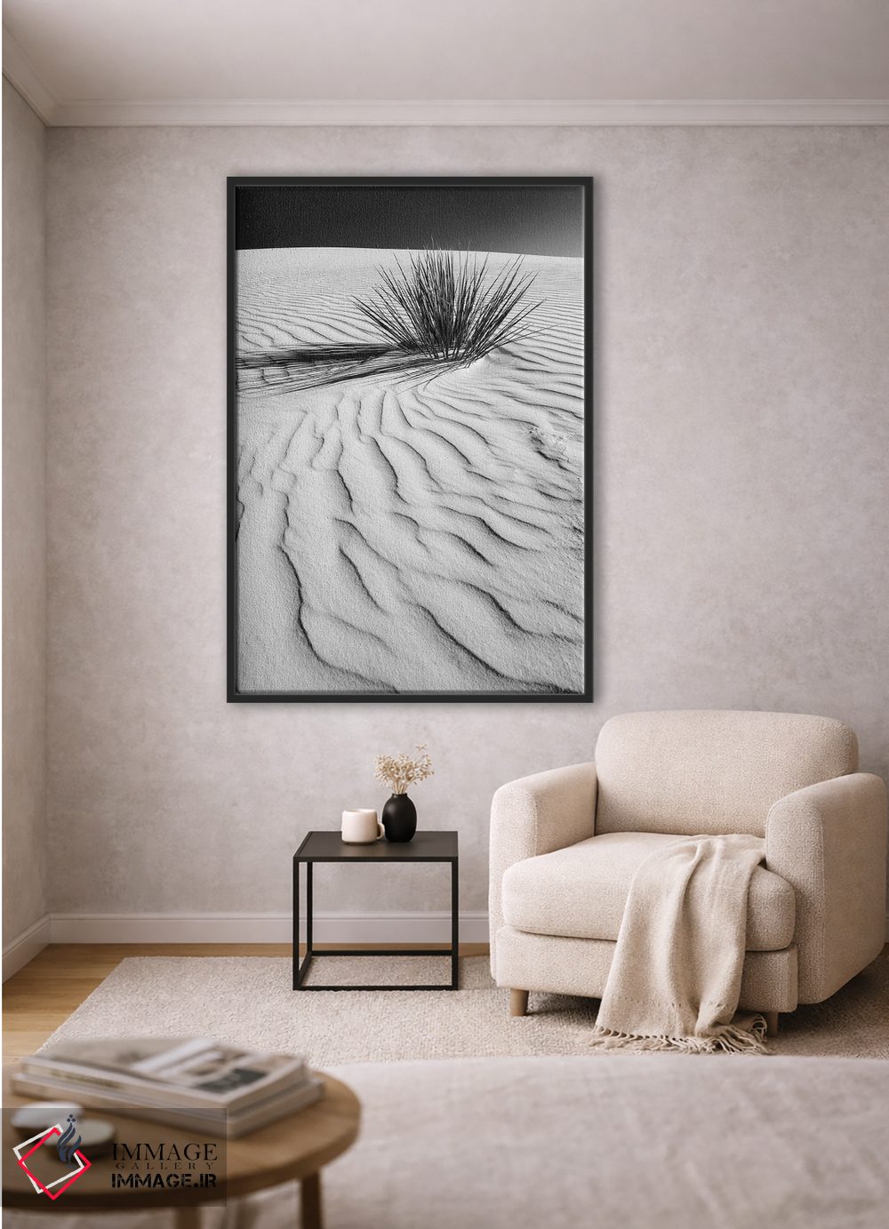 تابلو دکوراتیو تپه شنی وایت سندز اثر ملانی ویولا - D2B