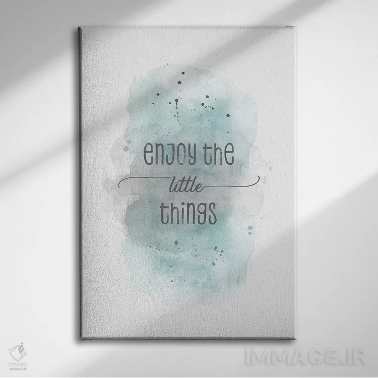 تابلو دکوراتیو از چیزهای کوچک لذت ببر اثر ملانی ویولا - نمای روبهرو روی دیوار