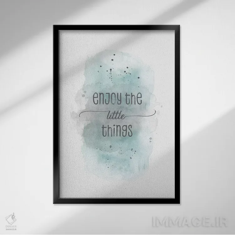 تابلو دکوراتیو از چیزهای کوچک لذت ببر اثر ملانی ویولا - نمای قابدار مشکی